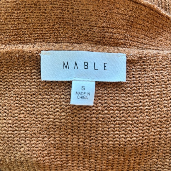 Mable Brown Cutout Bodycon Halter Top Knit Midi Dress Small Cocktail Evening - Picture 9 of 9